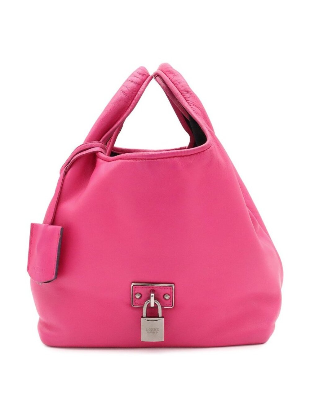 Loewe Karie PM Handbag Nappa Leather Pink Silver